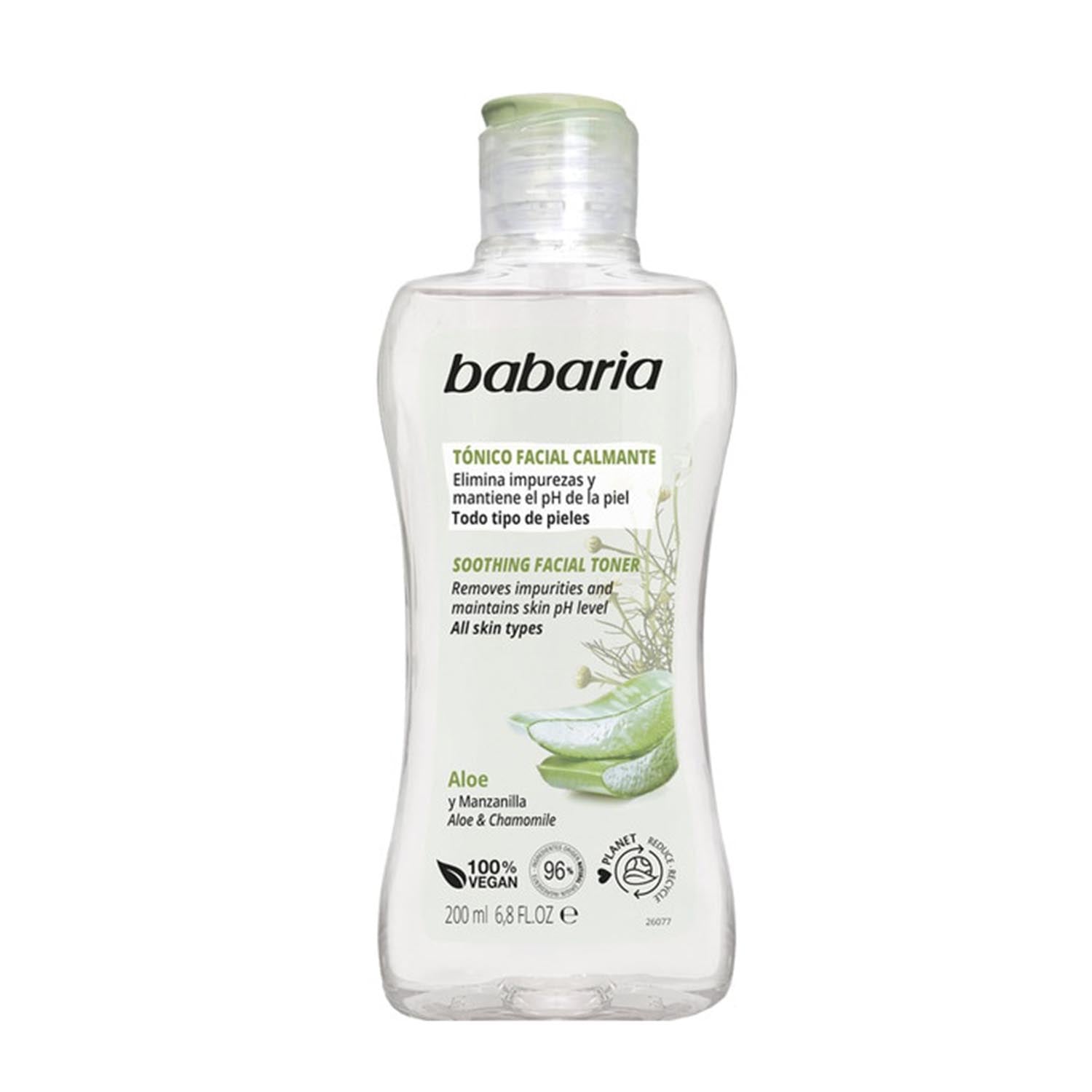 Babaria Aloe Y Manzanilla Tonico Facial 200Ml